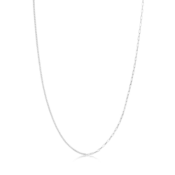 Ellera Silver Necklace w. White Zirconias