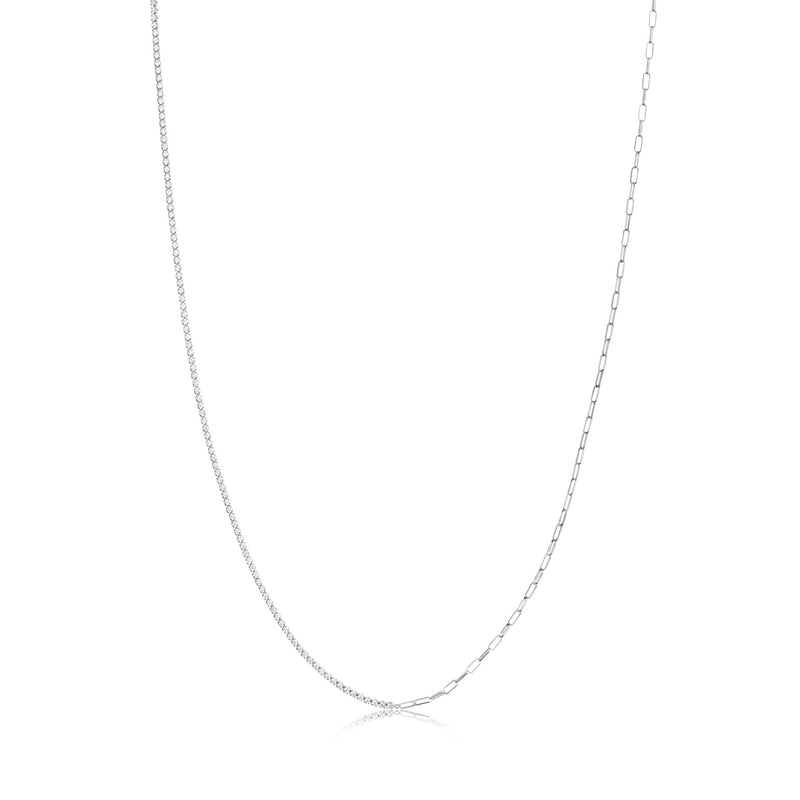 Ellera Silver Necklace w. White Zirconias