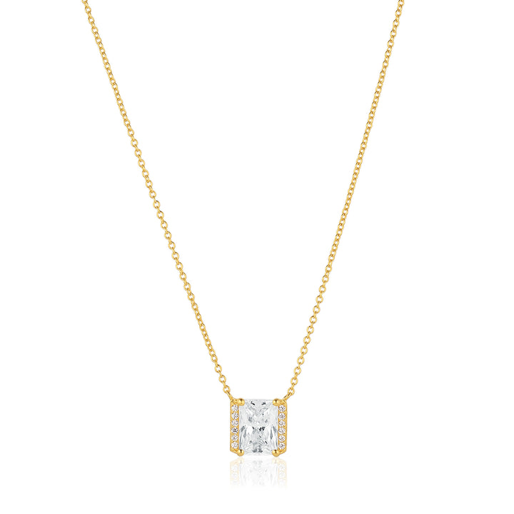 Roccanova X-Grande 18K Gold Plated Necklace w. Zirconias