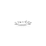 Adria Piccolo Silver Ring w. White Zirconias & Pearls