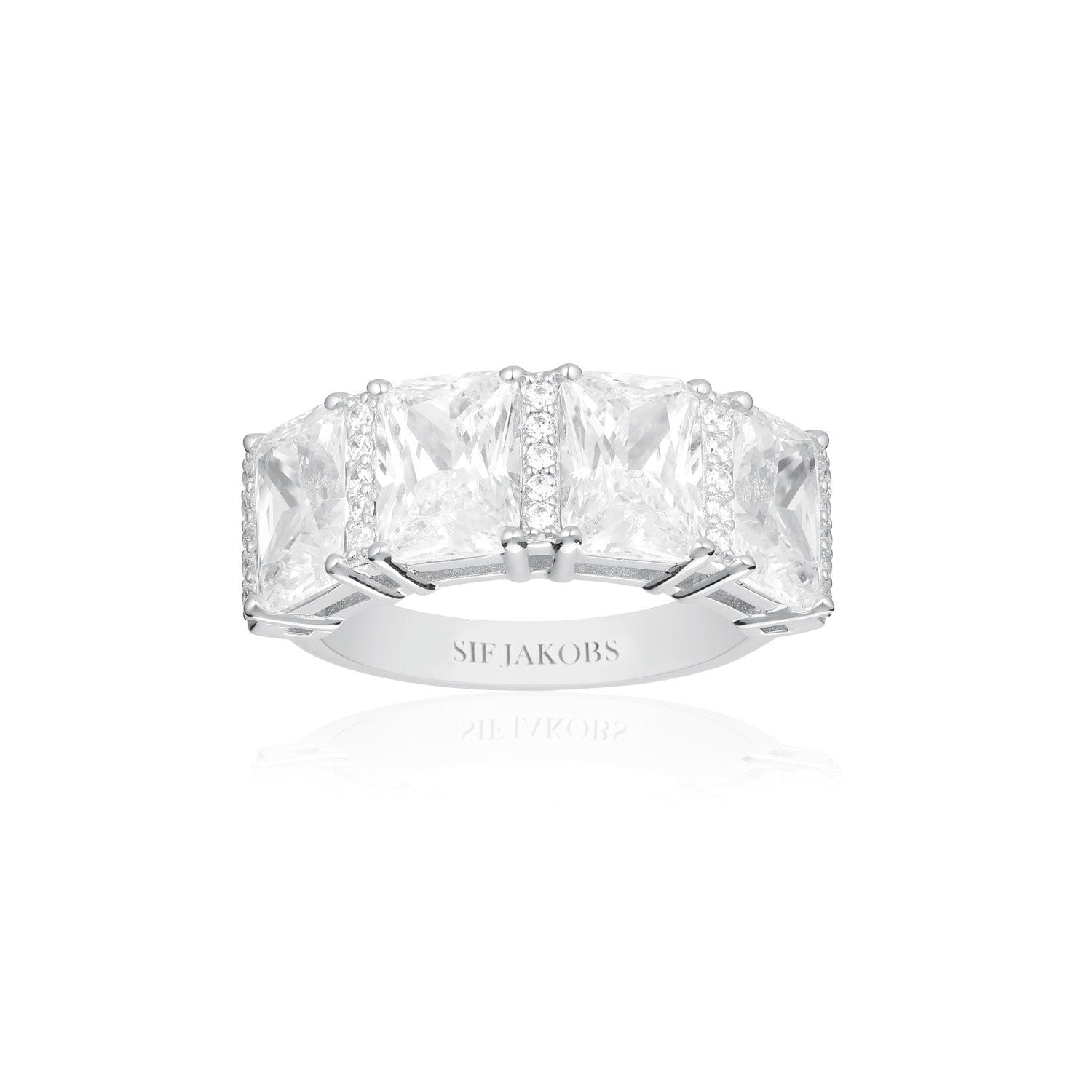 Roccanova Altro Quattro Silver Ring w. Zirconias