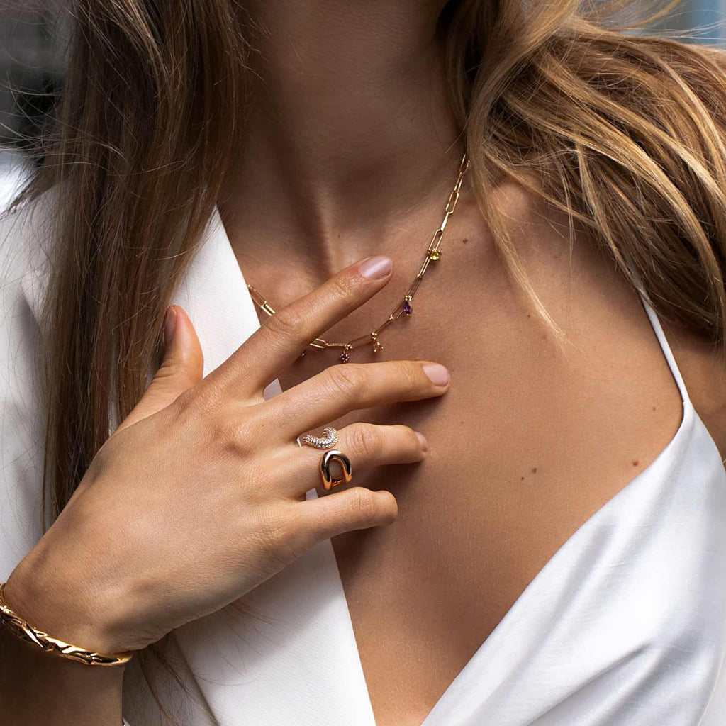 Call Capri Due Silver Ring w. White Zirconias