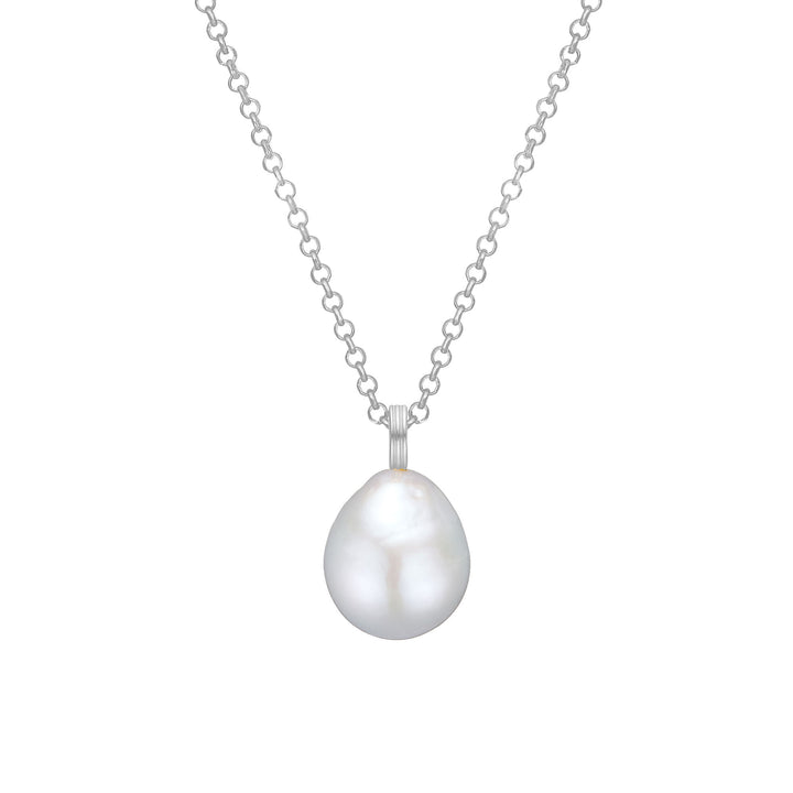Unicorn Silver Pendant w. Baroque Pearl