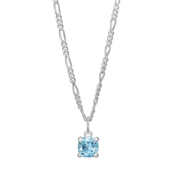 Blue Silver Pendant w. Topaz