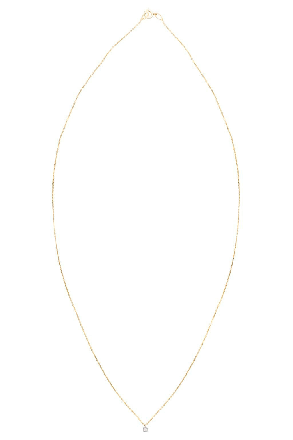 Small Minibox 18K Gold Necklace w. Diamond