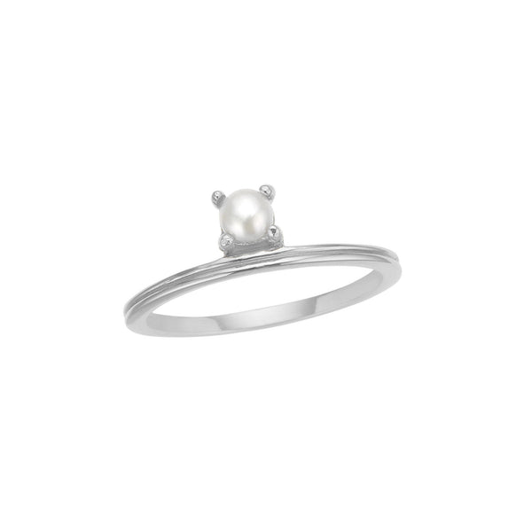 Unicorn Silver Ring w. Pearl
