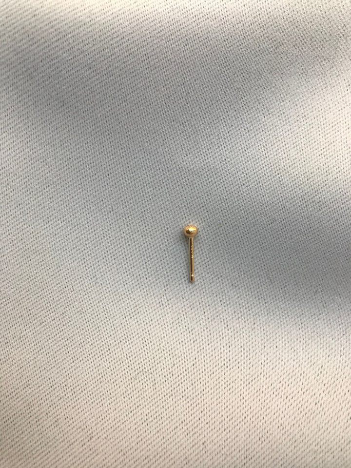 Mountain Sphere 14K Gold Stud