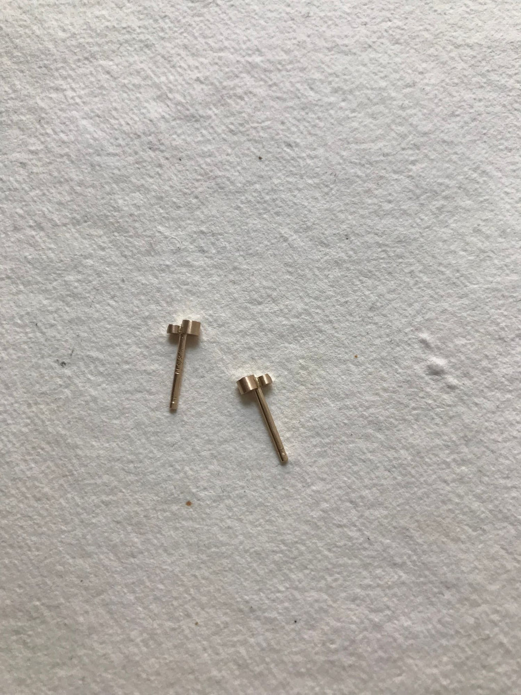 SUN & MOON 14K Gold Earring w. Diamond