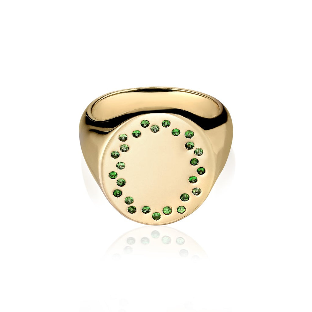 Sabine 14K Gold Ring w. Tsavorites