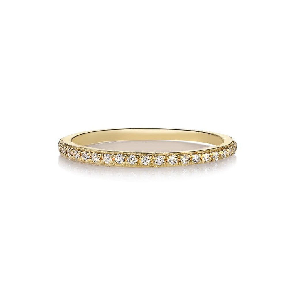 Sarah Lil White 14K Gold Ring w. Diamonds
