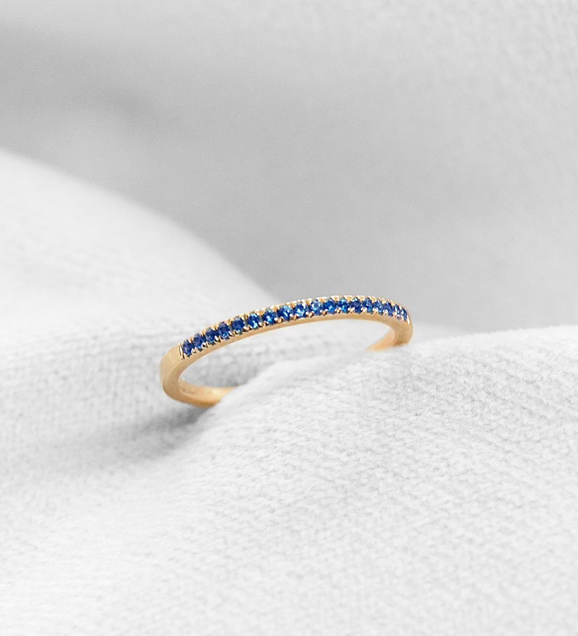 Sarah Lil Blue 14K Gold Ring w. Sapphires
