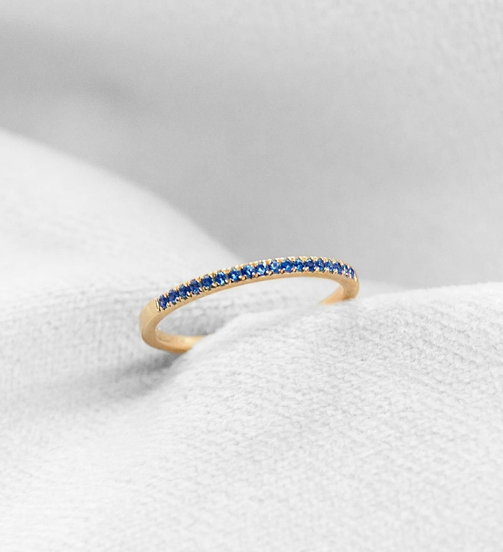 Sarah Lil Blue 14K Gold Ring w. Sapphires