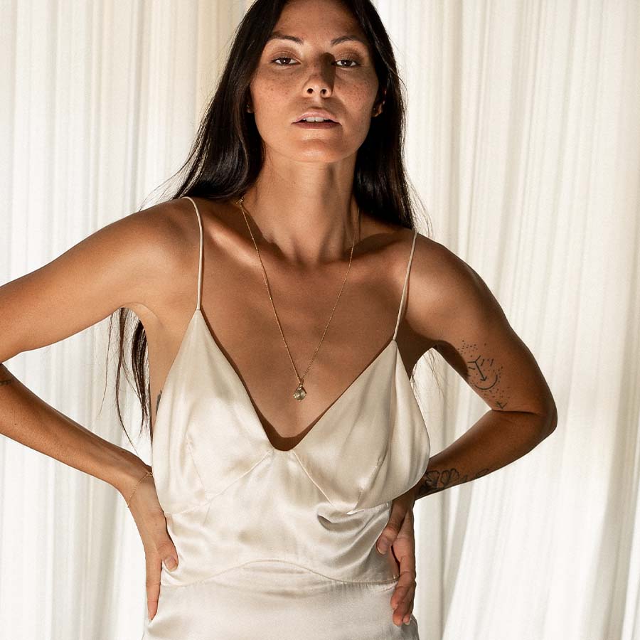 Memories of the Sea 18K Gold Pendant w. Lab-Grown Diamonds