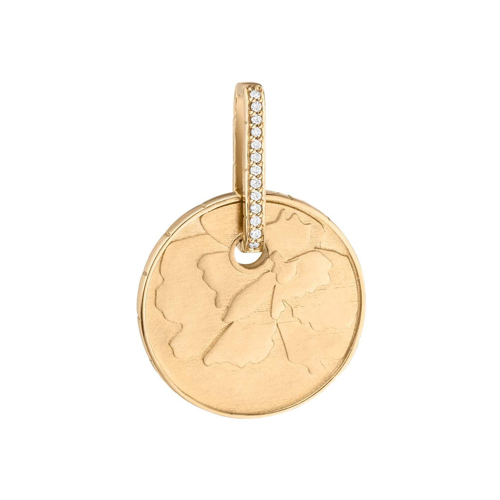 Wild Flowers 18K Gold Pendant w. Lab-Grown Diamonds