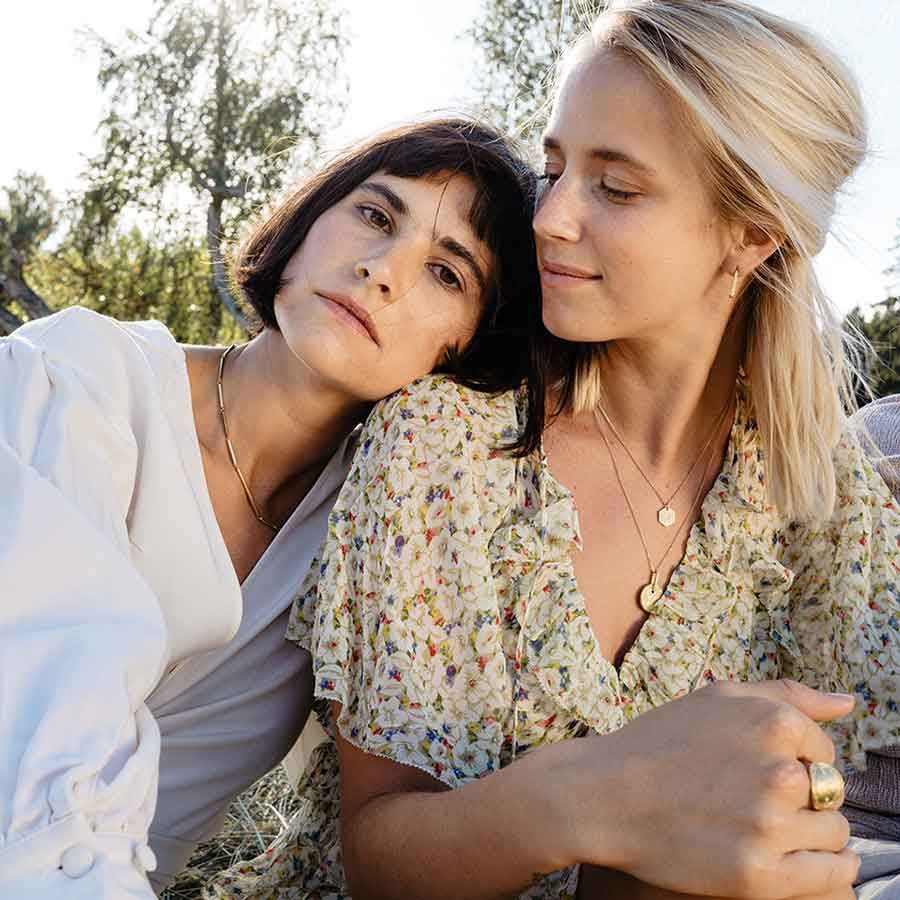 Wild Flowers 18K Gold Pendant w. Lab-Grown Diamonds