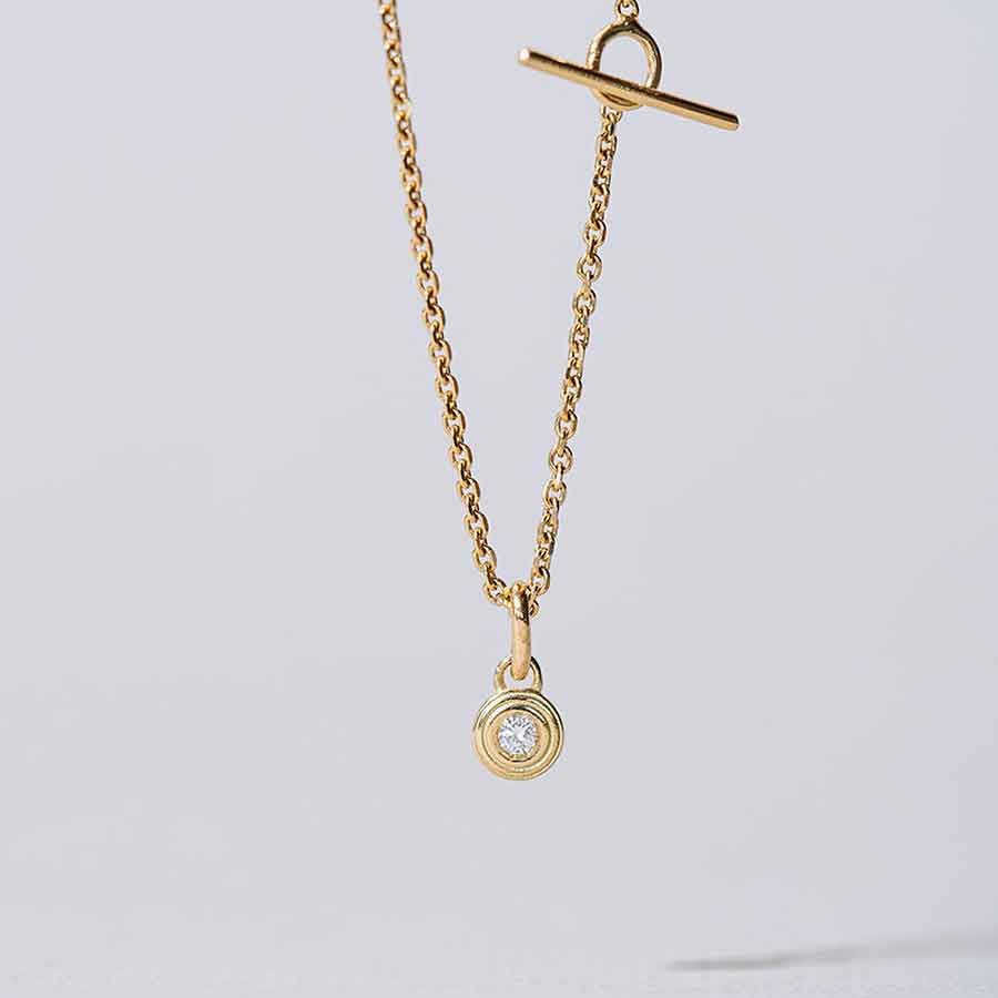 Drops of Memories 18K Gold Pendant w. Lab-Grown Diamond