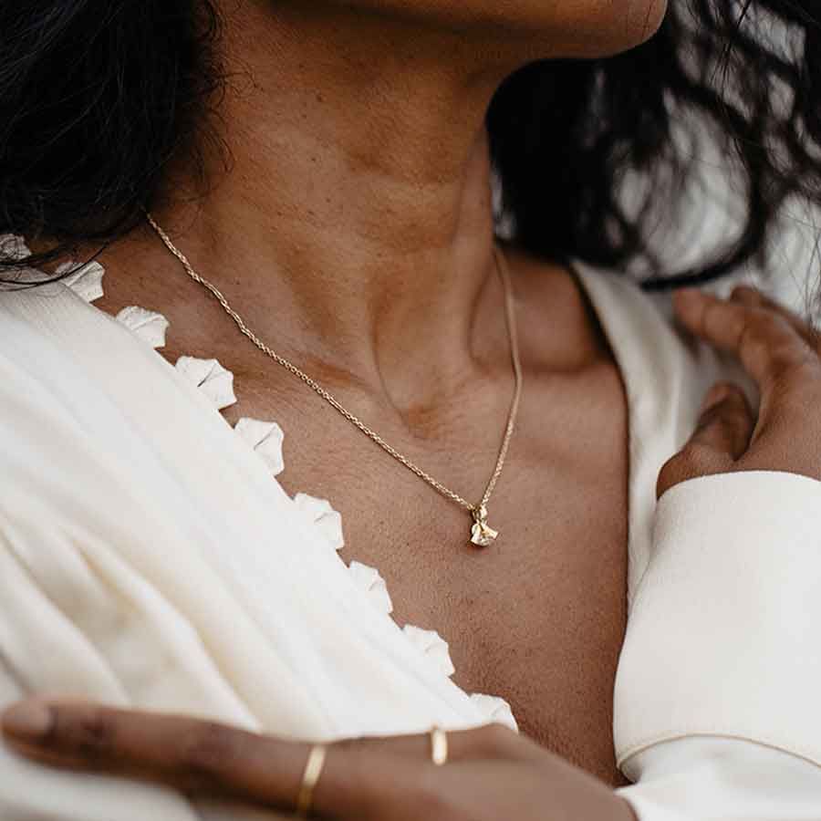 ReMind 18K Gold Pendant w. Lab-Grown Diamond