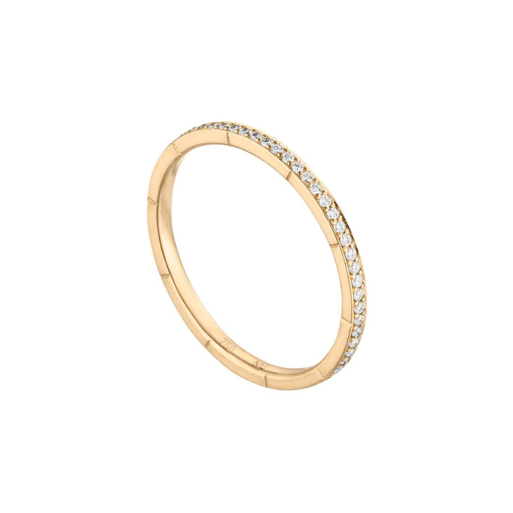 Wilderness Eternity 18K Gold Ring w. Lab-Grown Diamonds