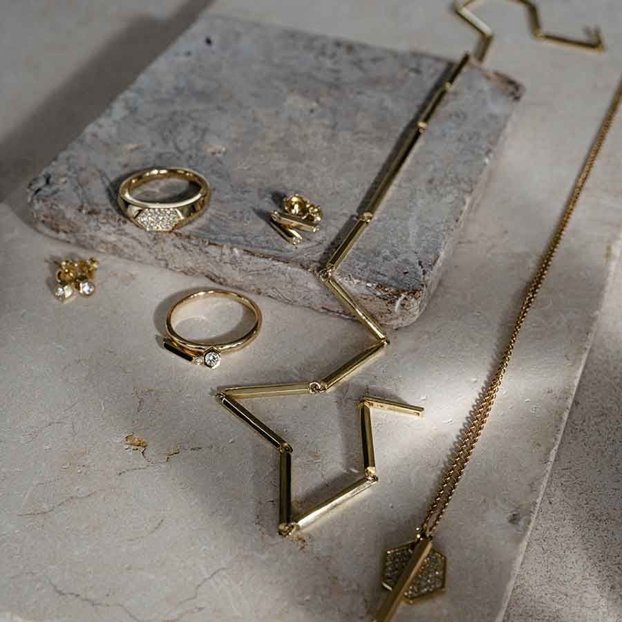 Sunray Goldkette aus 18K