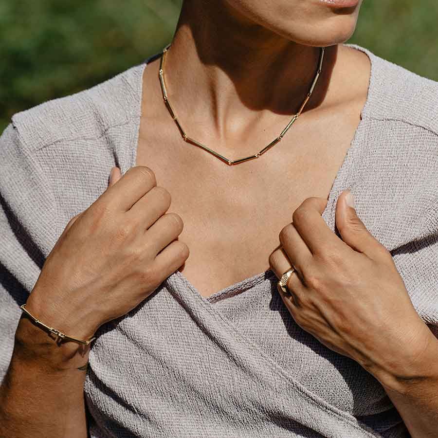 Sunray Goldkette aus 18K