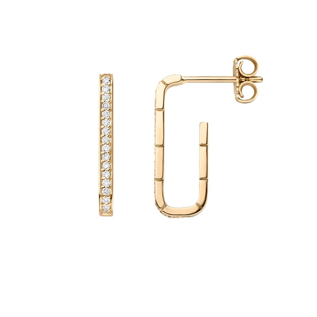 Wilderness 18K Gold Earrings w. Lab-Grown Diamond