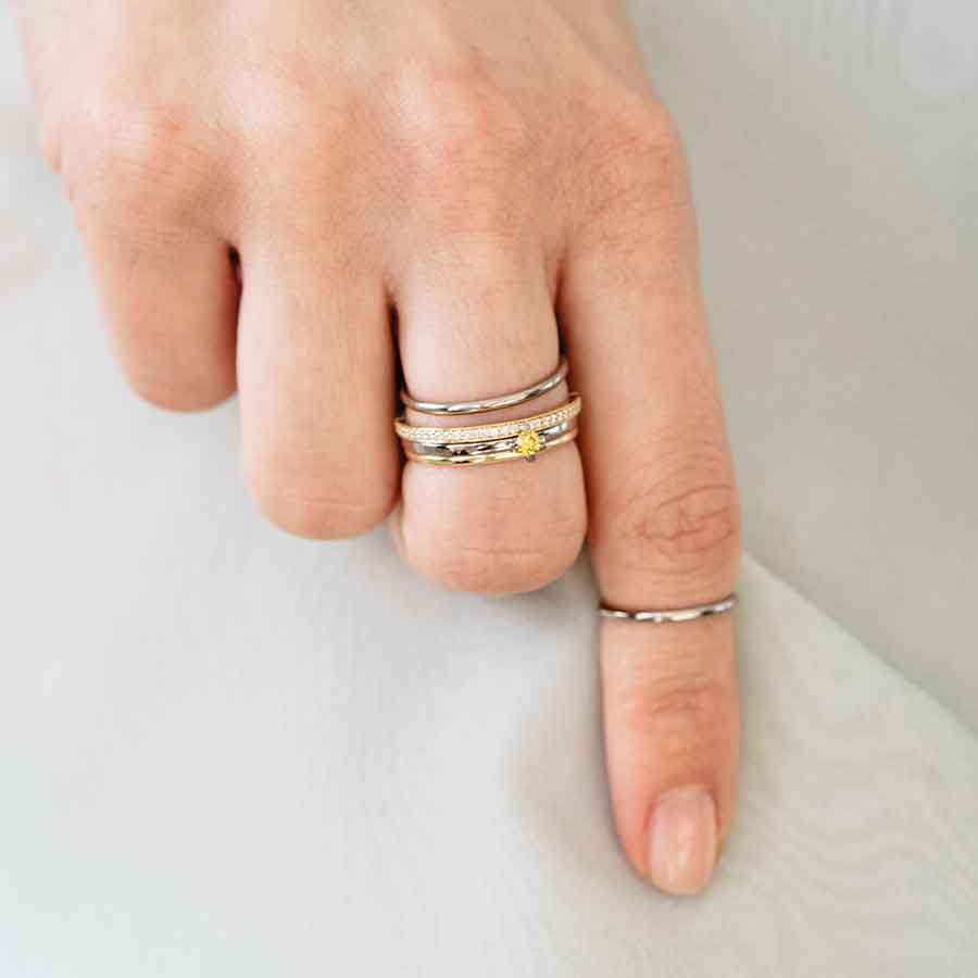 ReMind mini Solitaire 18K Gold or Whitegold Ring w. Lab-Grown Diamond