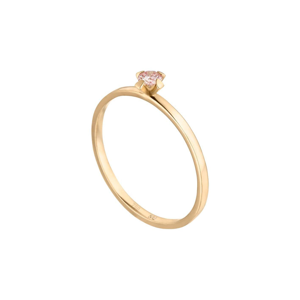 ReMind mini Solitaire 18K Gold or Whitegold Ring w. Lab-Grown Diamond