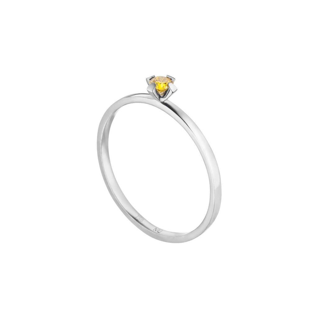 ReMind mini Solitaire 18K Gold or Whitegold Ring w. Lab-Grown Diamond