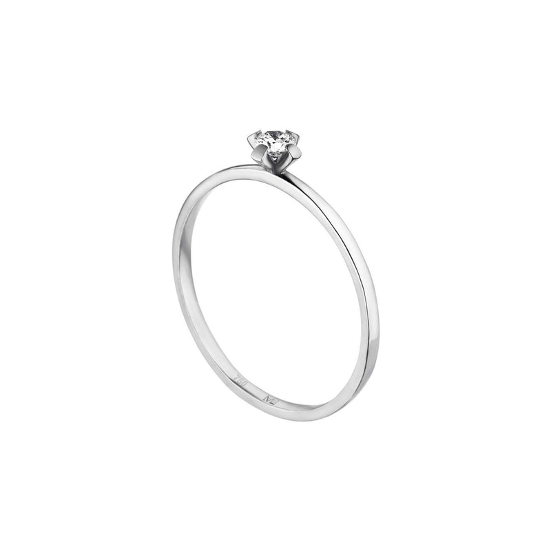 ReMind mini Solitaire 18K Guld eller Hvidguld Ring m. Lab-Grown Diamant