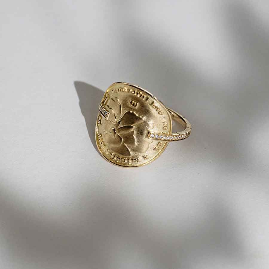 Wild Flowers Goldring aus 18K I Labor-Diamanten