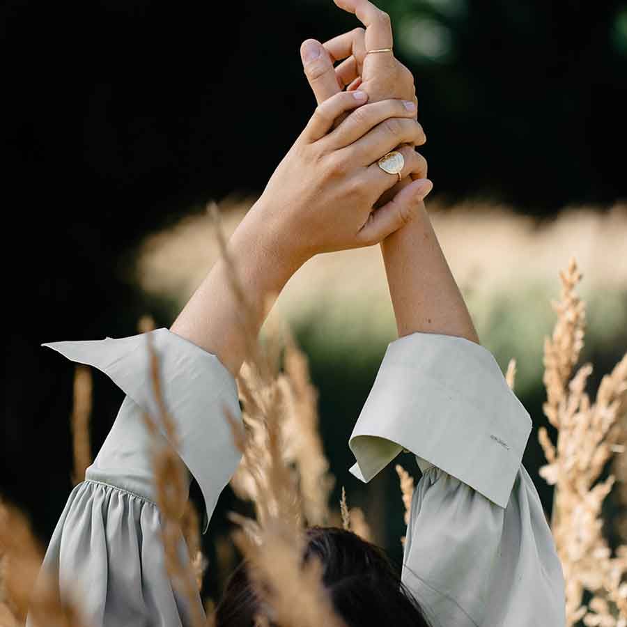 Wild Flowers 18K Gold Ring w. Lab-Grown Diamonds