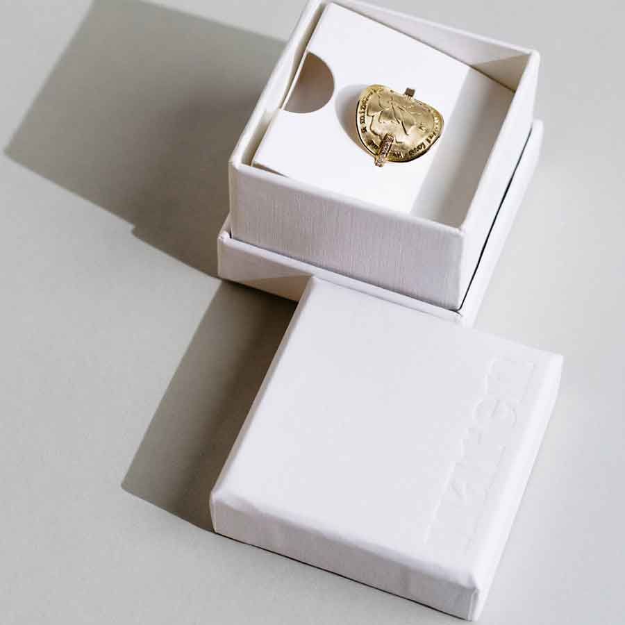 Wild Flowers 18K Gold Ring w. Lab-Grown Diamonds