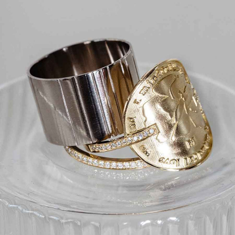 Wild Flowers 18K Gold Ring w. Lab-Grown Diamonds