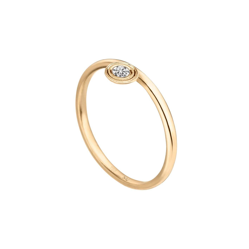 Drops of Memories 18K Gold Ring w. Lab-Grown Diamond