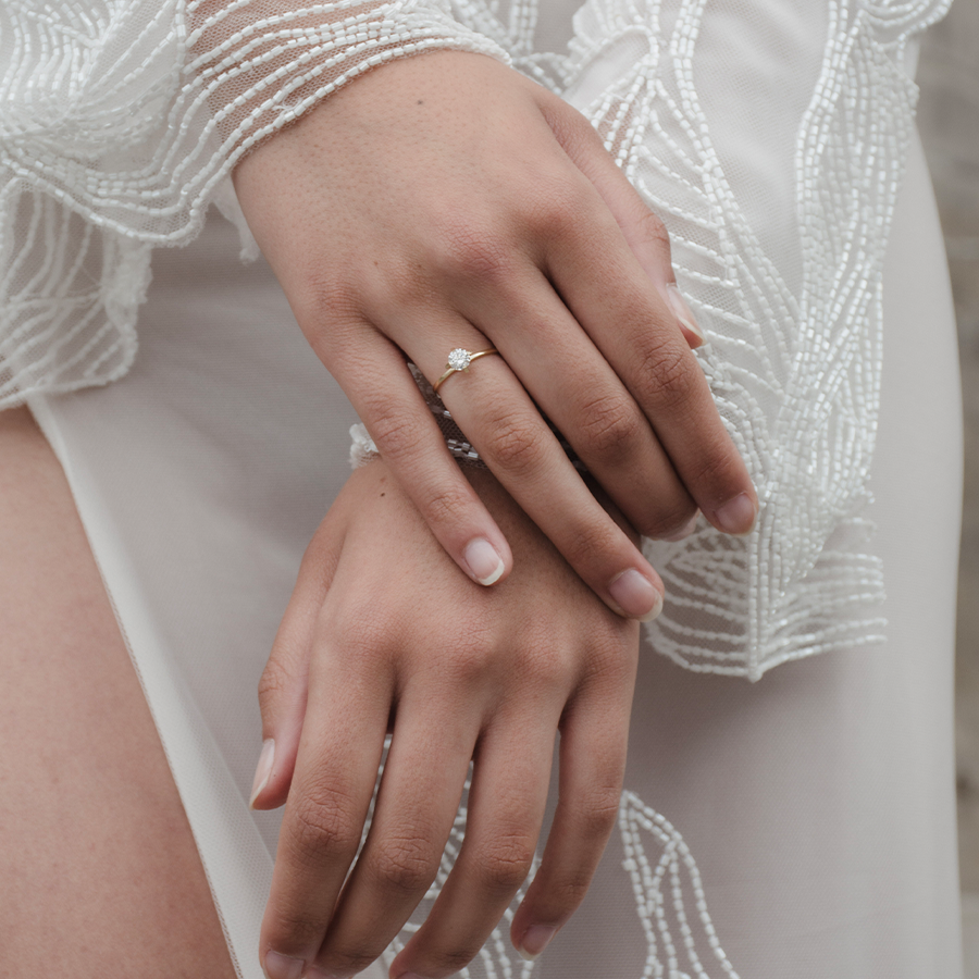 ReMind Solitaire 18K Gold or Whitegold Ring w. Lab-Grown Diamond