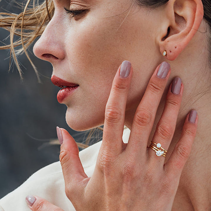 ReMind Medium Solitär-Goldring aus 18K I Labor-Diamanten