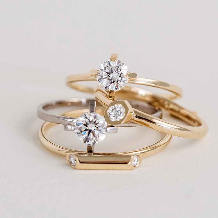 ReMind Solitaire 18K Gold or Whitegold Ring w. Lab-Grown Diamond