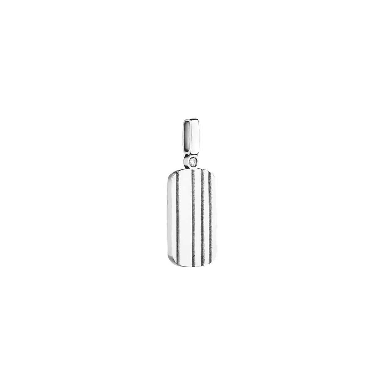 Wild Lines 18K Gold Pendant w. Lab-Grown Diamond