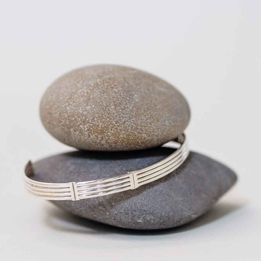 Essential Lines Cuff Silver Bangle