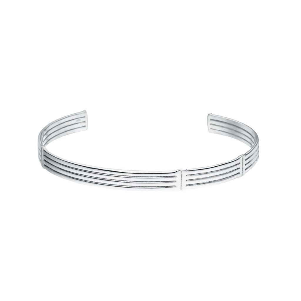 Essential Lines Cuff Silver Bangle