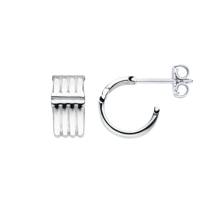 Essential Lines Silver Hoops