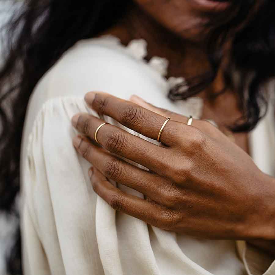 The Essential 18K Gold or Whitegold Ring
