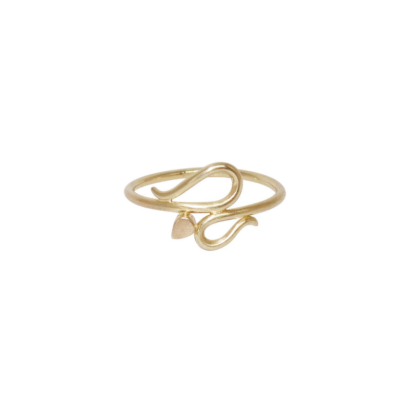Serpentine X 14K Gold Ring