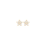 Mini Shooting Stars 18K Gold Earrings w. Diamond