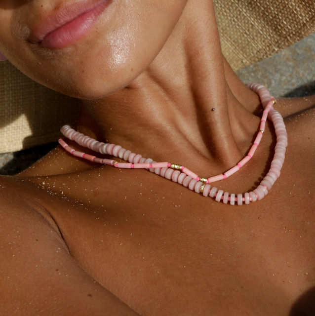 Malibu Pink-a-Boo Halskette I Vergoldet I Rosa & Rosé Schmuckperlen