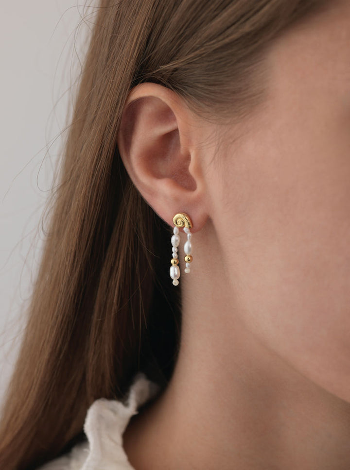 Sprezzatura Gold Plated Earrings w. Pearls