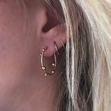 Small Delphis Silver Hoops