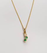 Coralie Grzes | Sofia Amulet of January 18K Gold Necklace w. Tsavorites