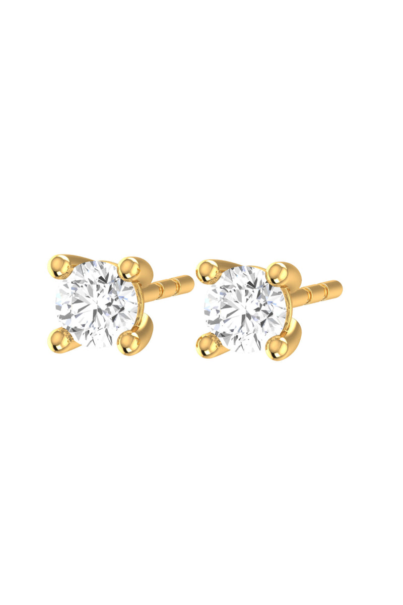 Solitär Ohrringe aus 18K Gold I Labor-Diamanten