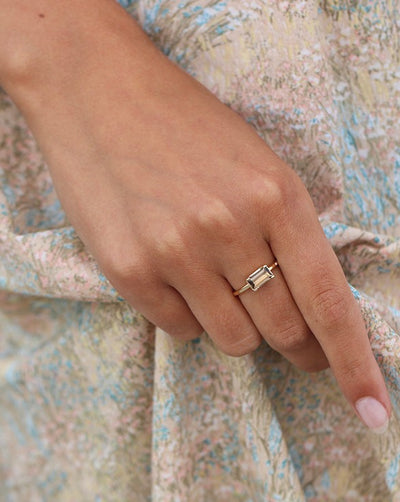 Nord Purity 18K Gold Ring w. Quartz & Diamond